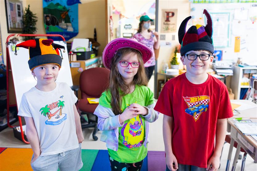 Grassland Elementary students enjoy hat day 